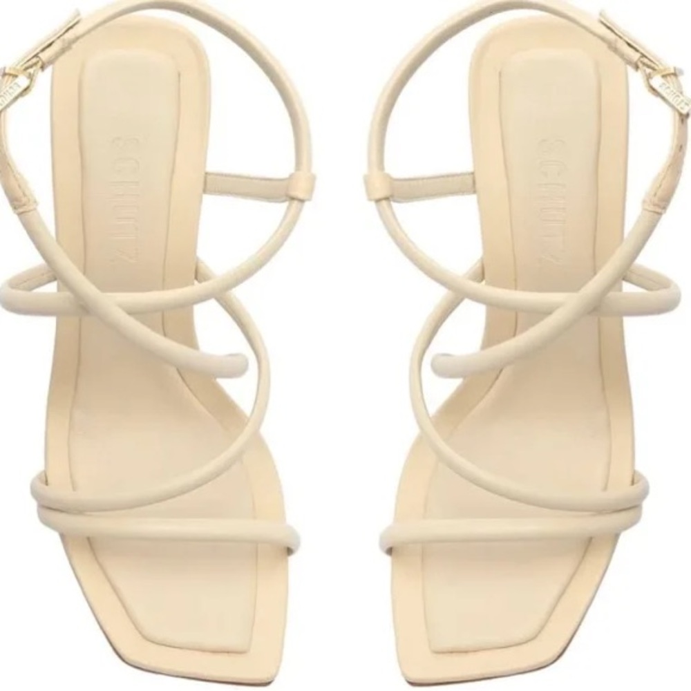 SCHUTZ Ivory Lovi Strappy Sandals